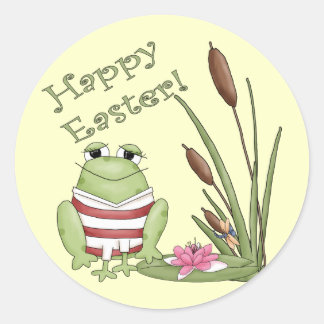 Easter Frog T shirts and Easter Gifts Classic Round Sticker