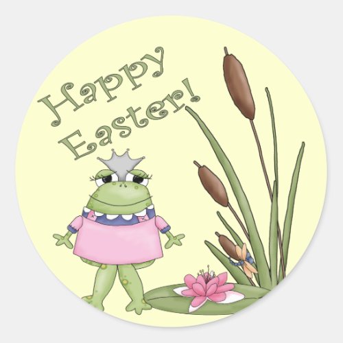 Easter Frog T shirts and Easter Gifts Classic Round Sticker