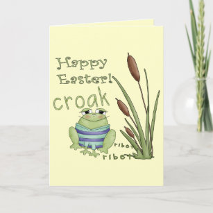 Easter Frog T shirts and Easter Gifts Holiday Card