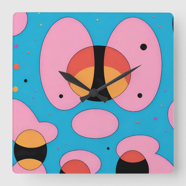 Easter Funday Square Wall Clock (Front)