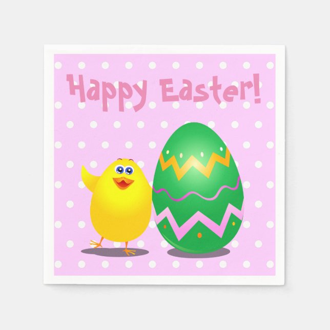 Easter funny chick napkins (Front)