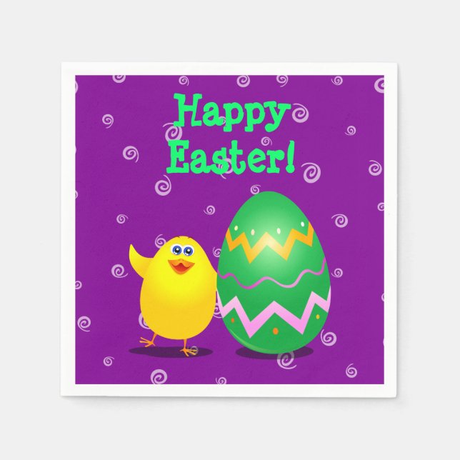 Easter funny chick napkins (Front)