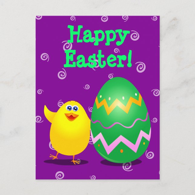 Easter funny chick, postcard (Front)
