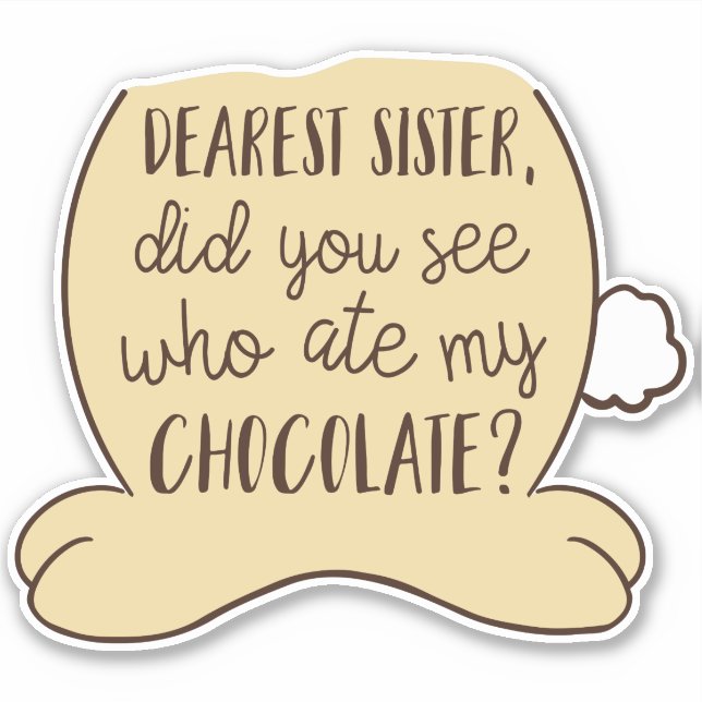 Easter Funny Cute Cartoon Bunny Quote Rabbit Sticker (Front)