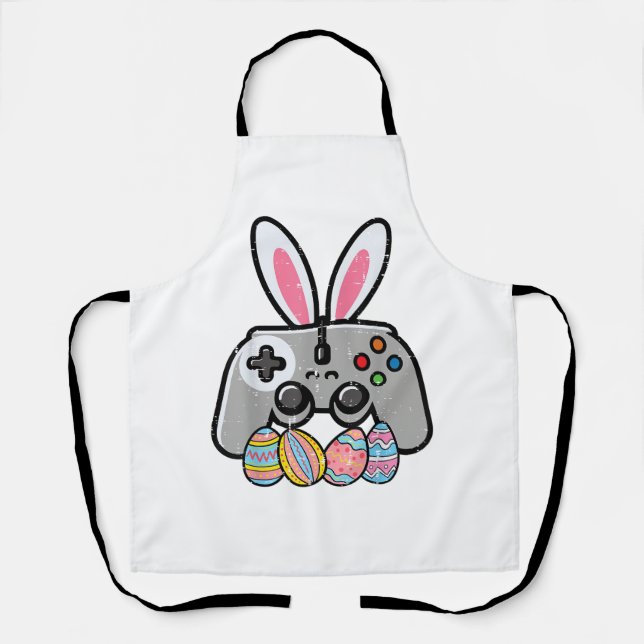 Easter Gaming Controller Bunny Ears Boys Kids Yout Apron (Front)