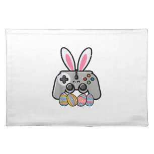 Easter Gaming Controller Bunny Ears Boys Kids Yout Cloth Placemat