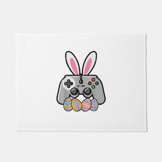 Easter Gaming Controller Bunny Ears Boys Kids Yout Doormat (Front)
