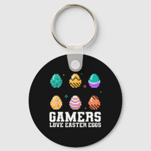 Easter Gaming Gamers Love Easter Eggs Video Gamer Keychain