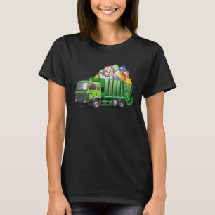Easter Garbage Truck Eggs Funny Easter Day For Boy T-Shirt
