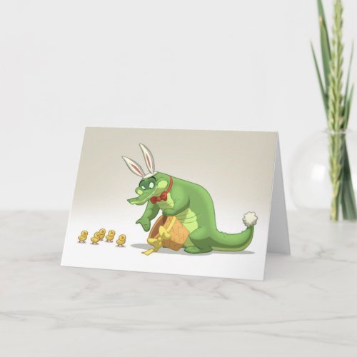 Easter Gator Card Blank Inside