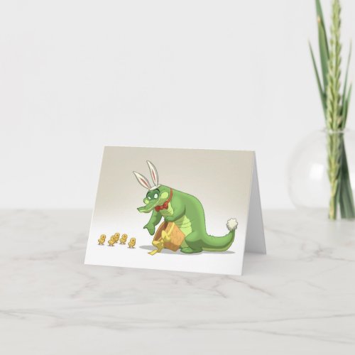 Easter Gator Note Card