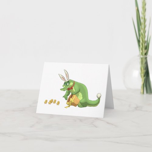 Easter Gator Note Card