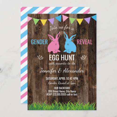 Easter Gender Reveal Invitation