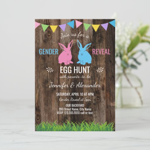 Easter Gender Reveal Invitation Zazzle