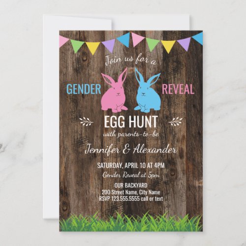 Easter Gender Reveal Invitation