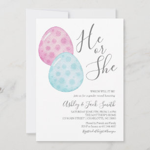 Easter Gender Reveal Invitation