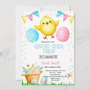 Easter Gender Reveal Party Invitation