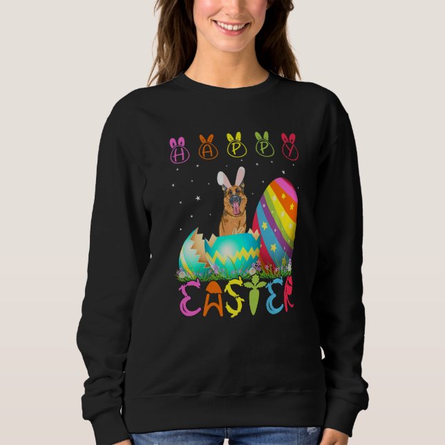 Easter German Shepherd Dog Matching Family Easter  Sweatshirt (Front)