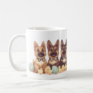 Easter German Shepherd Dogs Coffee Mug