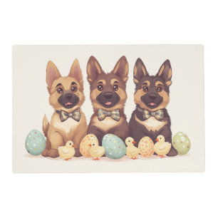 Easter German Shepherd Dogs Placemat