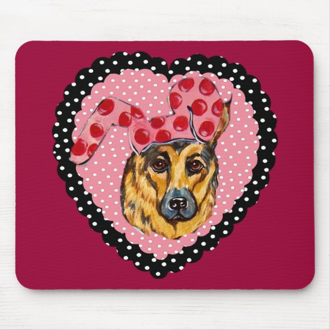 Easter German Shepherd Mouse Pad (Front)