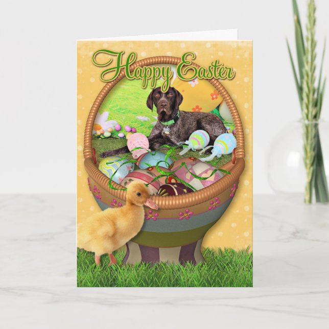 Easter - German Shorthair Pointer - Kaiser Holiday Card (Front)