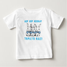 Easter Gift,  Baby Shower, Bunnies, Boys Triplets 