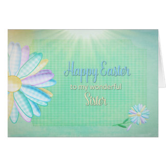 Easter - Gingham Daisy - My Sister Card