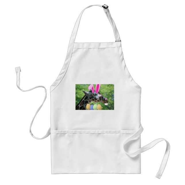 Easter Giraffe Adult Apron (Front)