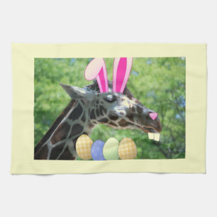 Easter Giraffe Kitchen Towel