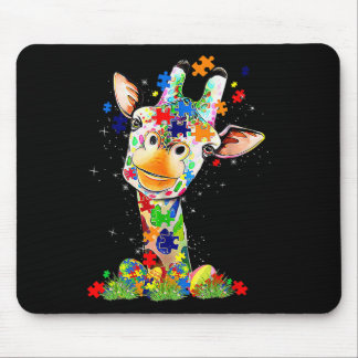 Easter Giraffe World Autism Awareness Day  Mouse Pad