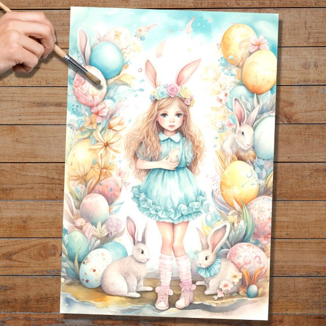 Easter Girl 2 Decoupage Paper (Creator Uploaded)