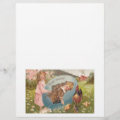 Easter Girl and Boy Victorian Antique Postcard (Front)