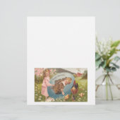 Easter Girl and Boy Victorian Antique Postcard (Standing Front)