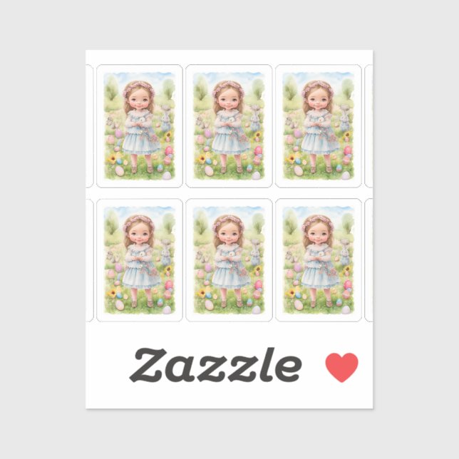 Easter Girl Sticker (Sheet)