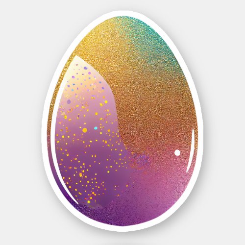 Easter Glitter Egg Cutout Vinyl Sticker