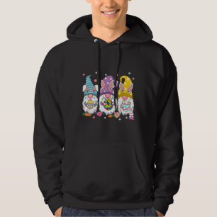 Easter Gnome Bunny Autism Easter Day Eggs Hunting Hoodie