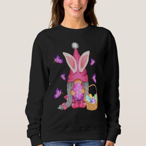 Easter Gnome Bunny Egg For Girl Womens Kids Sweatshirt