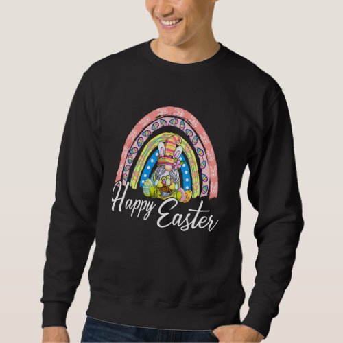 Easter Gnome Eggs Hunting Basket Cute Happy Easter Sweatshirt