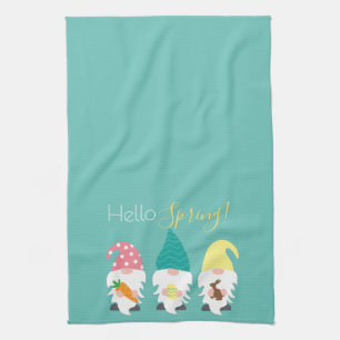 Easter Gnome or Spring Themed Home Decor Kitchen Towel