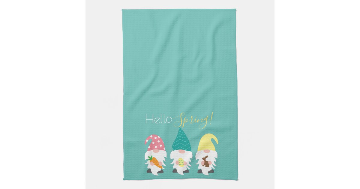 Summer Kitchen Towels, Gnome Kitchen Towels, Daisy Kitchen Towels