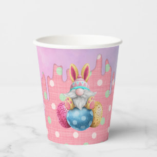 Easter Gnome Polkadot Eggs Icing Drips Paper Cups