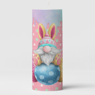 Easter Gnome Polkadot Eggs Icing Drips Pillar Candle