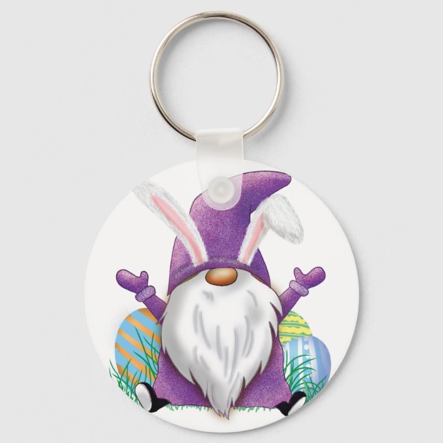 Easter Gnome    Tote Bag Keychain (Front)