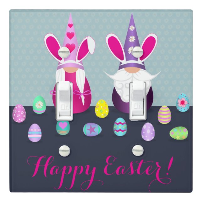 Easter Gnomes Light Switch Cover (In Situ)