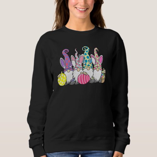 Easter Gnomes With Bunny Ears  Egg Hunting Easter  Sweatshirt