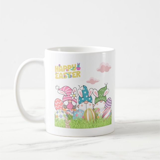 Easter Gnomes with Easter Eggs Mug (Left)