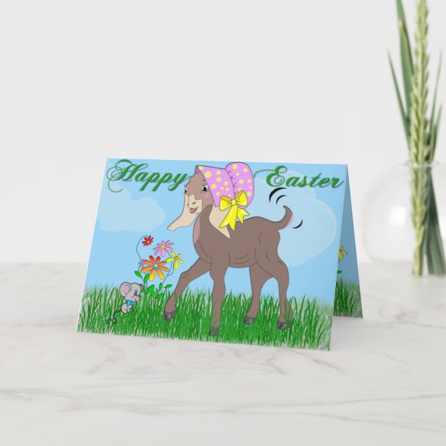 Easter Goat Card (Front)