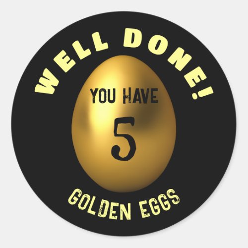Easter Golden egg points Classic Round Sticker