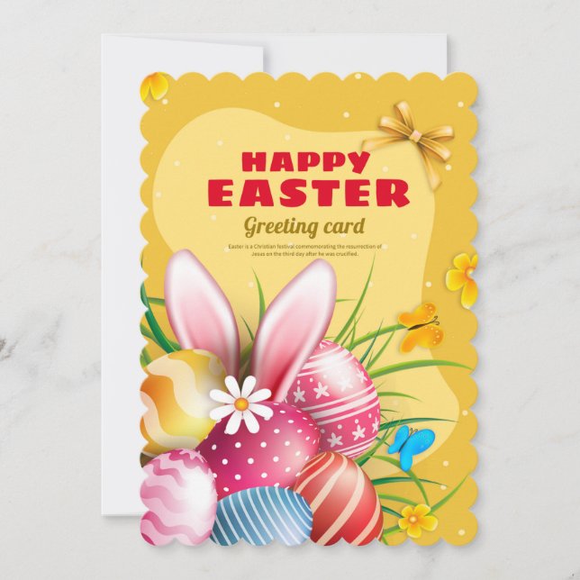 Easter golden holiday card (Front)